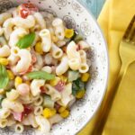 Vegan Macaroni Salad in a bowl
