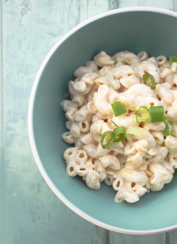 Creamy Vegan Pasta Salad with Spring Onions
