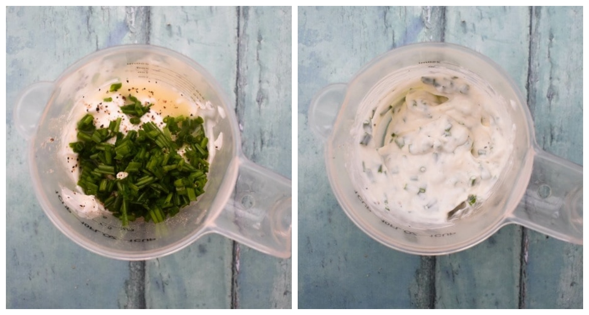 lemon dip 3. add the chives and mix well.