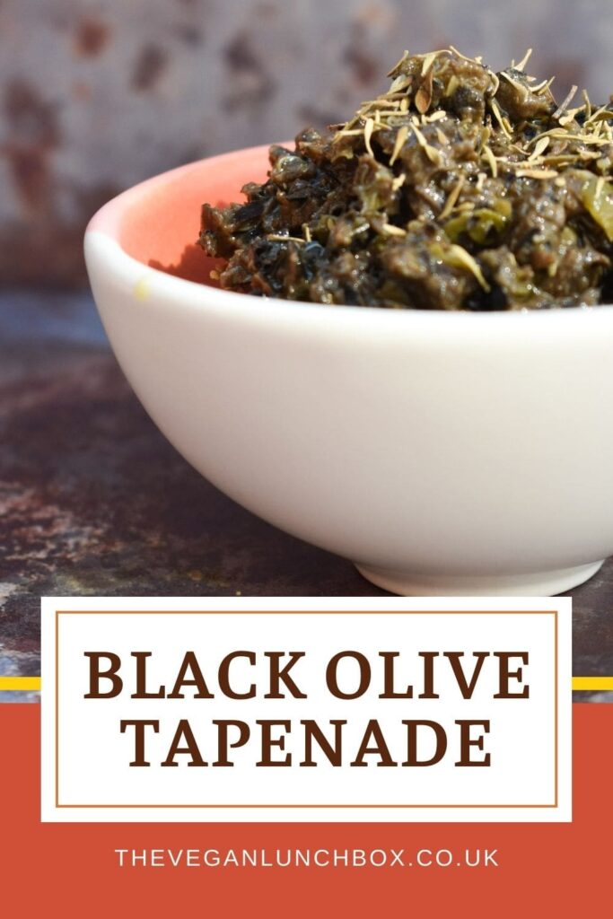 easy homemade black olive tapenade suitable for vegans