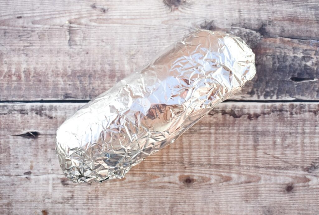 burrito wrapped in foil