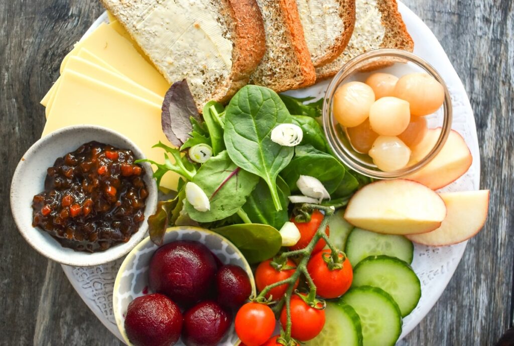 Vegan Cheese Ploughman's Salad