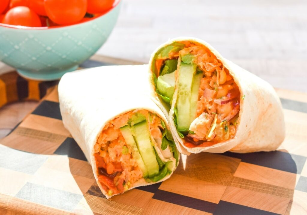 Vegan Sriracha Chickpea Wrap