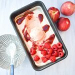 Easy Vegan Peach Ice Cream - no churn
