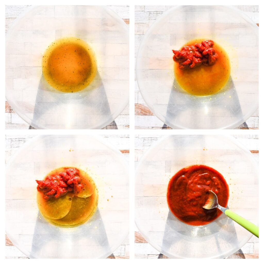 Air fryer vegan pepperoni - step 2 - wet ingredients