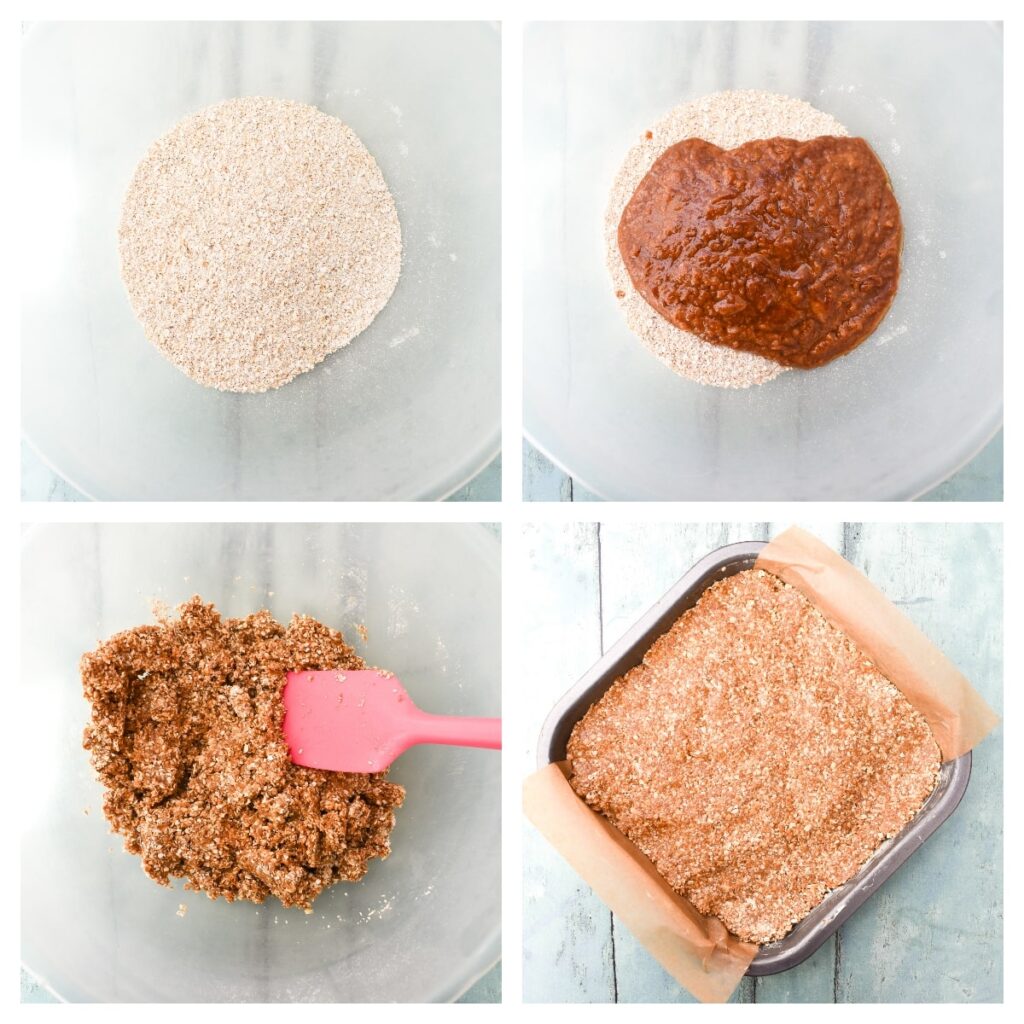 making biscoff oat bars - step 3 - base mixture