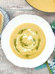 Easy Vegan Cream of Parsnip Soup.