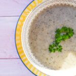 Vegan Mushroom and Fennel Soup with Dill.