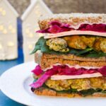 Vegan Christmas Falafel & Cranberry Sandwich