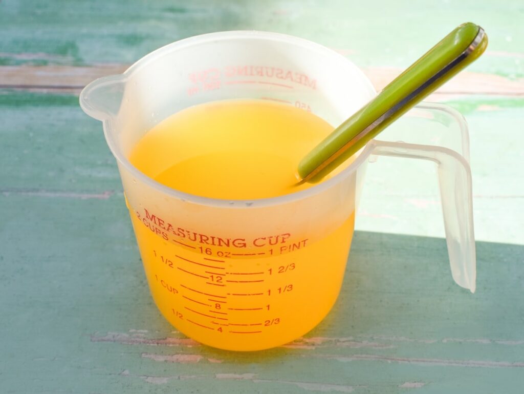 Making jelly in a jug.