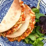 Baked Buffalo Chickpea Tacos.