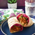 Easy BBQ Shredded Tofu Wraps with Slaw.