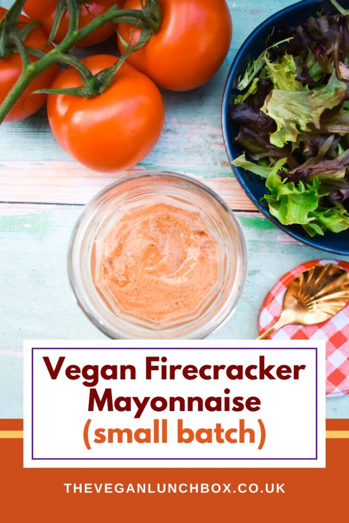 Vegan firecracker mayo - small batch recipe.