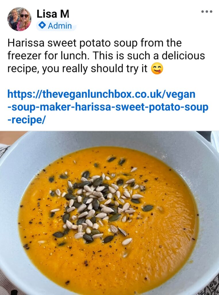 reader's comment - delicious recipe.