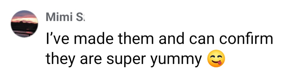 reader's comment - super yummy.