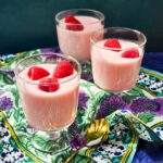 vegan creamy raspberry jelly dessert pots.