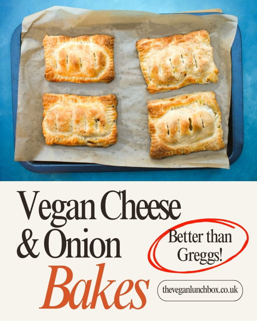 Better than Greggs Homemade Cheese & Onion Bakes - Plant-based pasties
