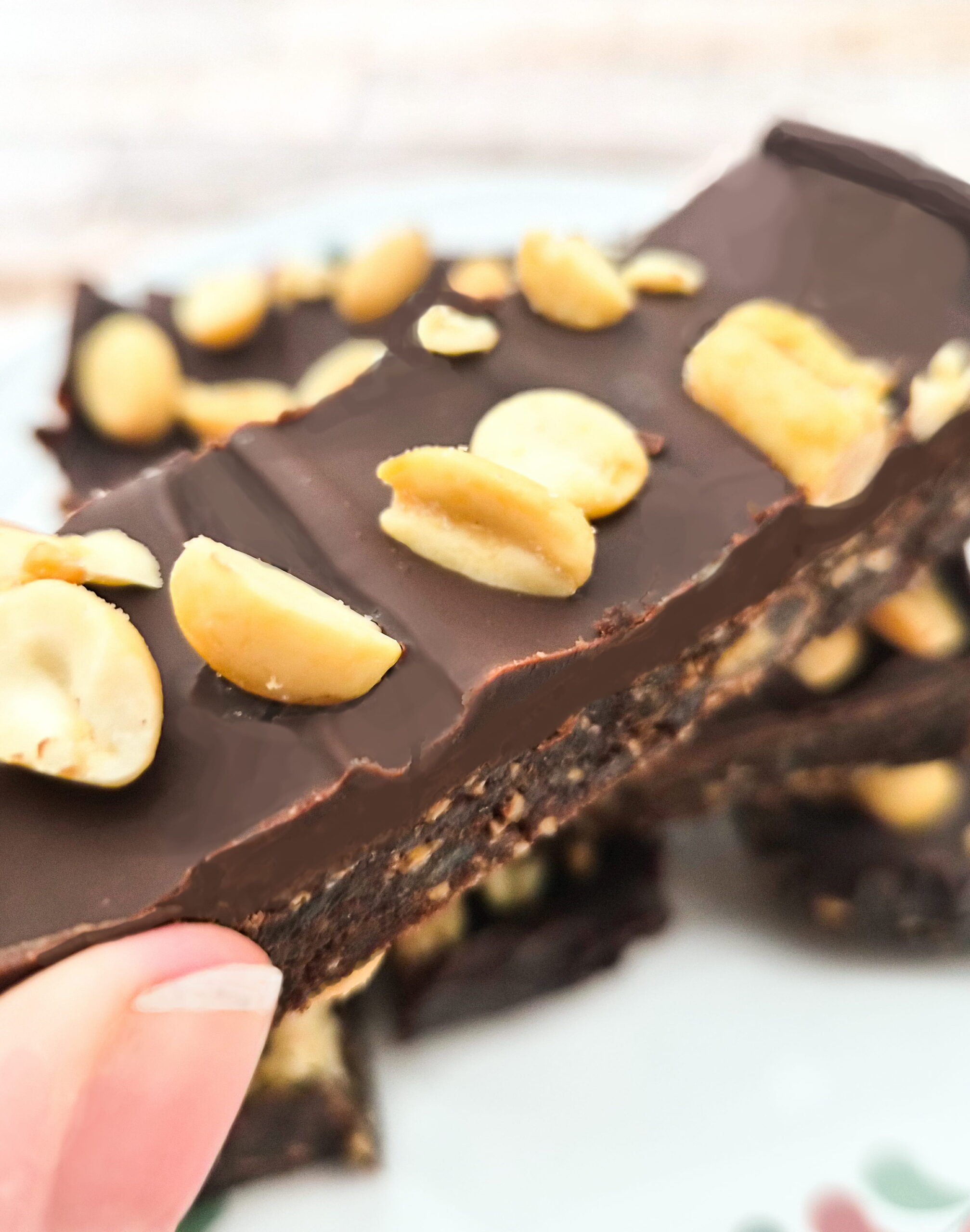 Easy Vegan Peanut Butter & Date Brownie Bars