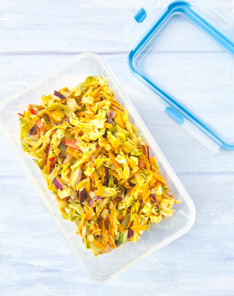 dairy-free thousand island coleslaw.