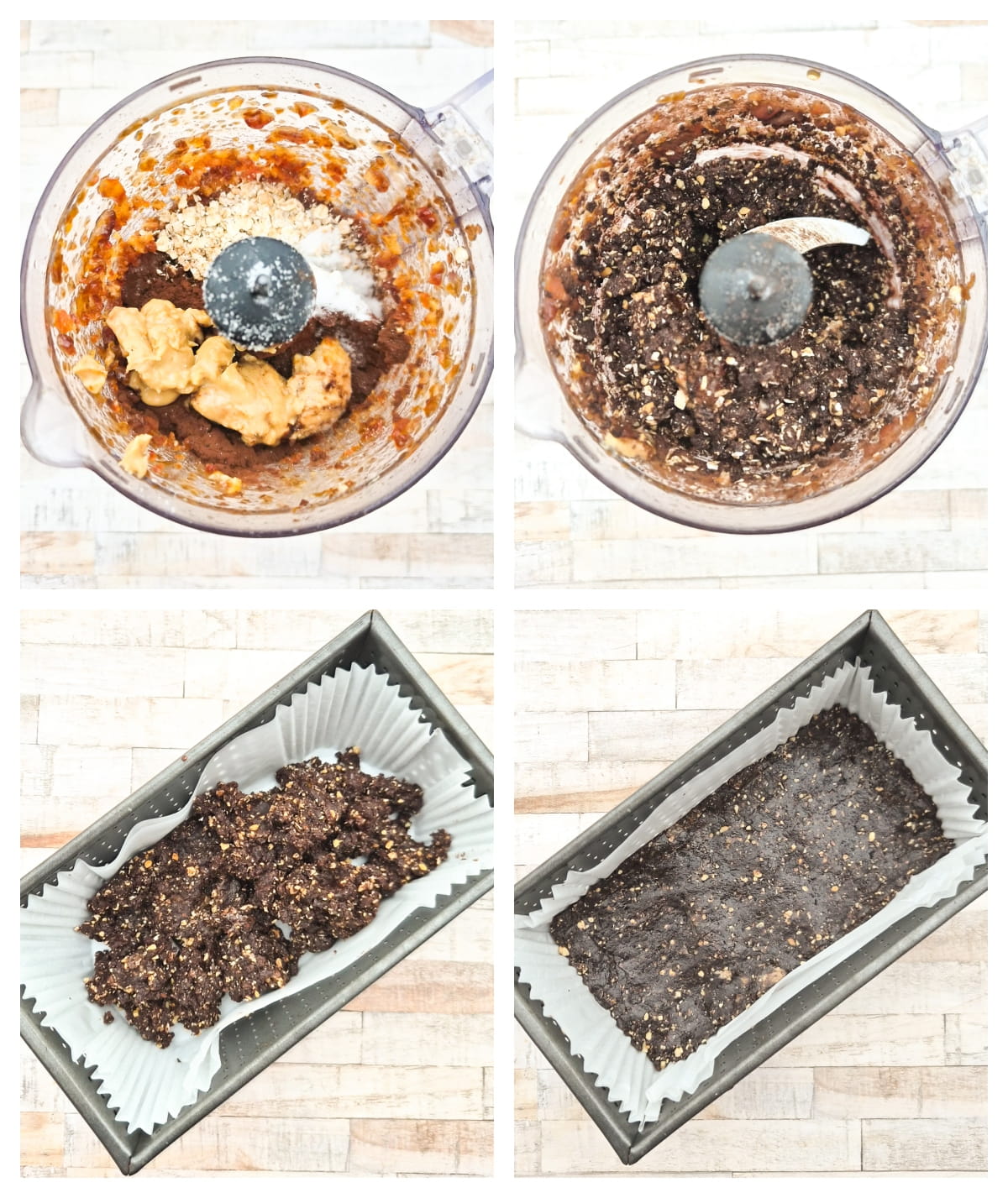 date & peanut butter brownie bars - step 2