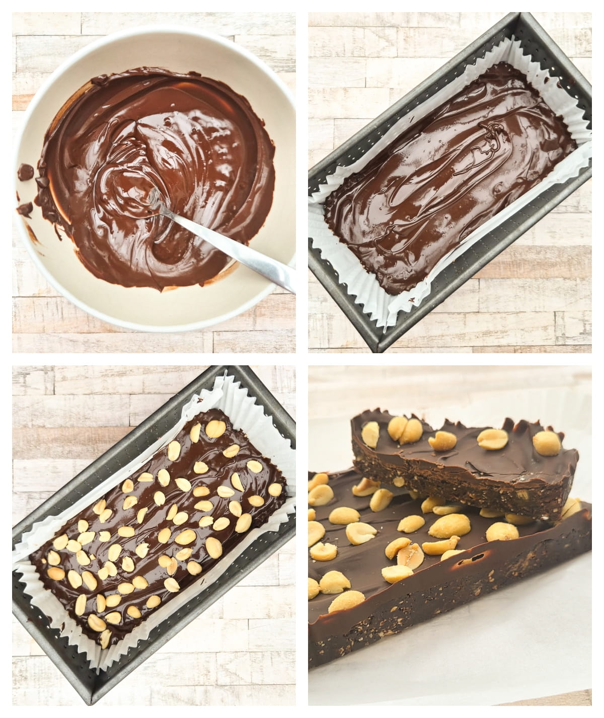 date & peanut butter brownie bars - step 3.