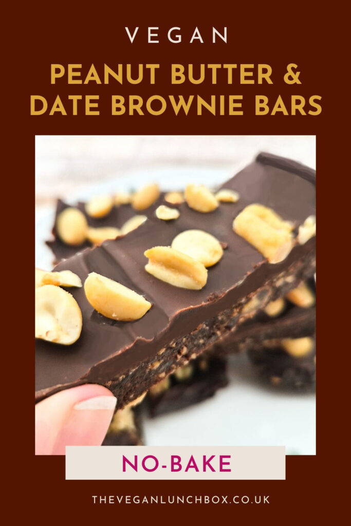 peanut butter and date brownie bars recipe.