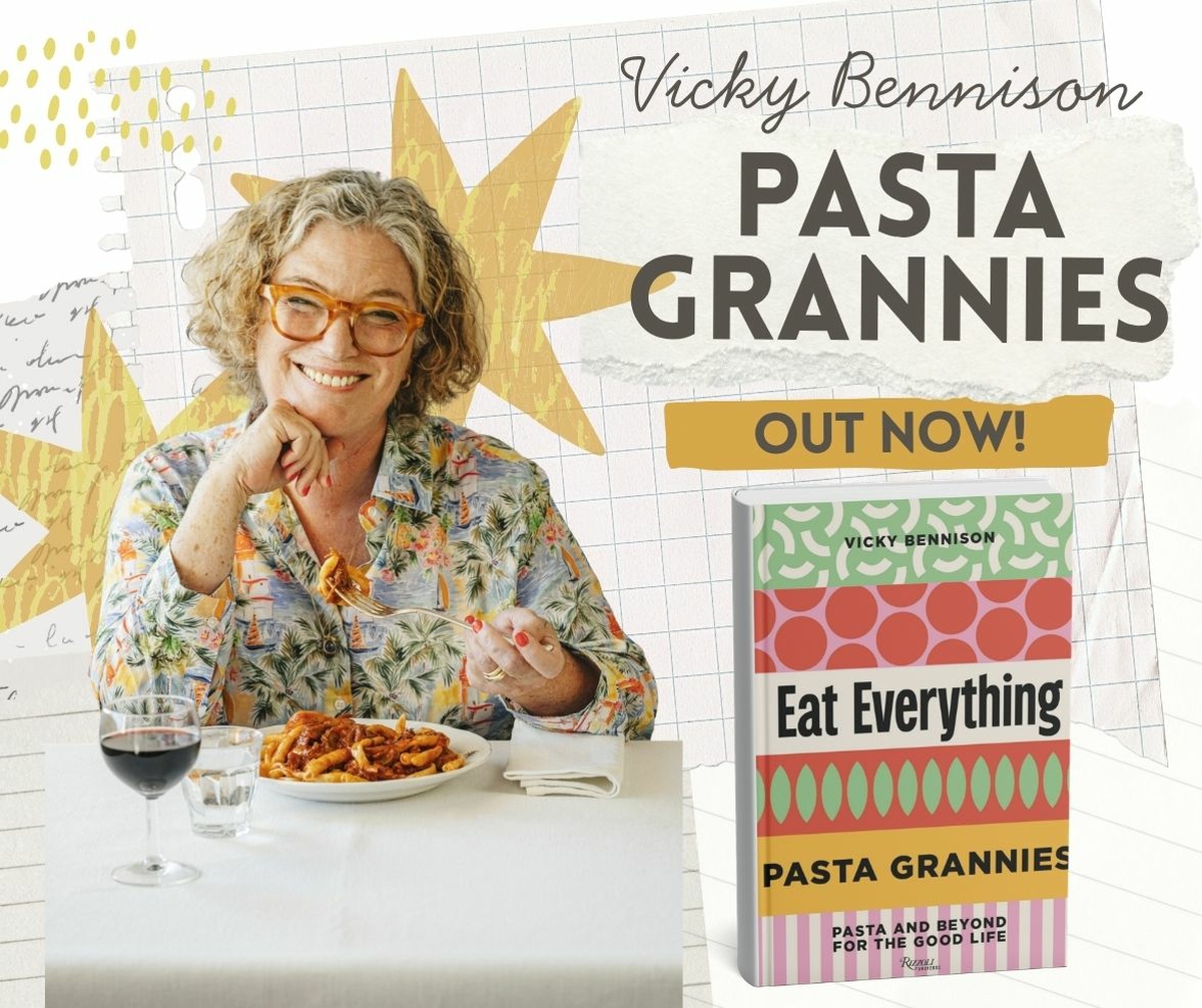 Pasta Grannies by Vicky Bennison (author and cookbook cover).