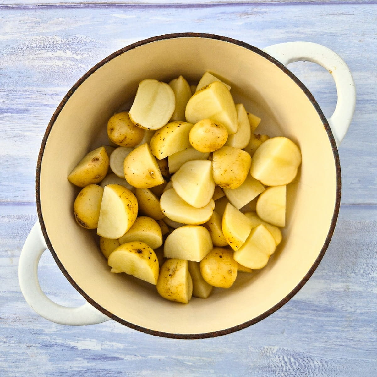 thousand island potato salad - step 1 - cook the potatoes.